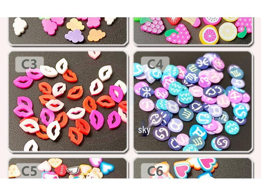 Yaleduo DIY Fruit Polymer Clay Slices for Slime, Crafts, and Nail Art Decor