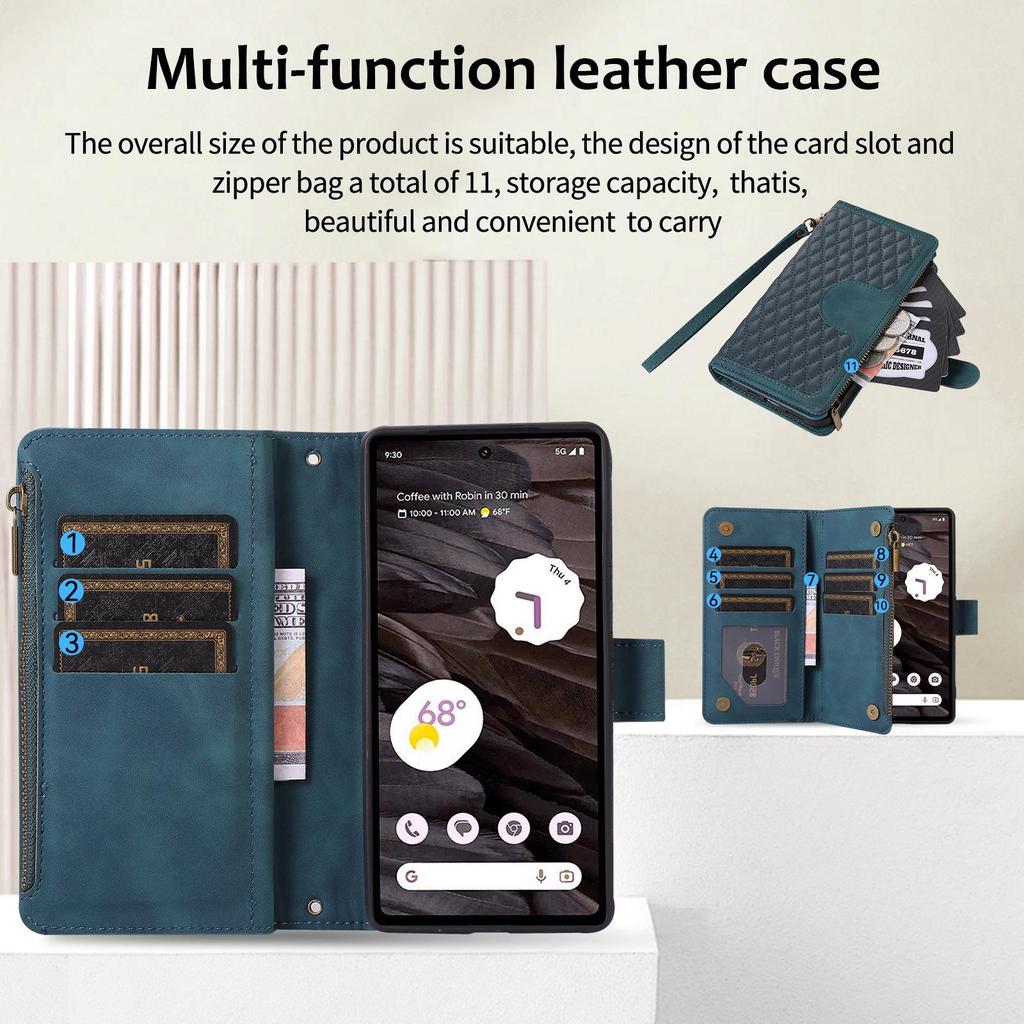 High-End Diamond Buckle Wallet Case for Google Pixel 7A