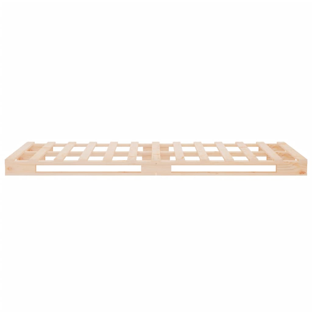 Solid Wood Bed Frame Without Mattress 90x200 Cm Pine Wood