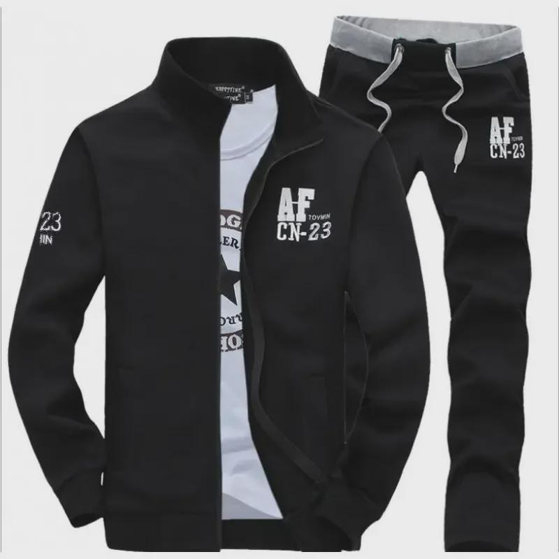 Herren Frühling/Herbst Lauf-Sweatshirt-Sportbekleidungsset - Zweiteilig