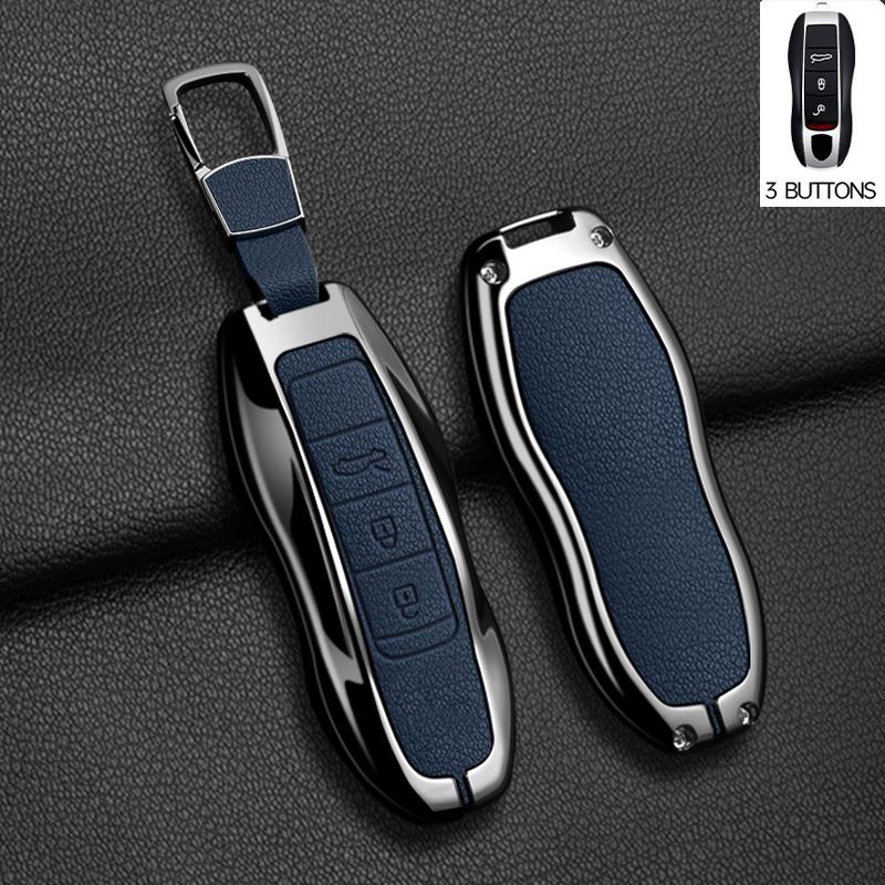 Metal Car Key Case Cover For Porsche Cayenne 958 911 Lepin 996 Macan Boxster Panamera 997 944 924 Panamera 718 971 9YA Keychain