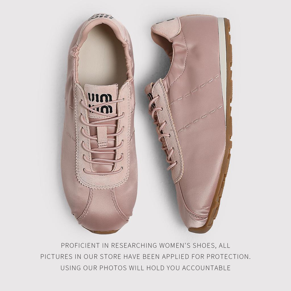 High-End Early Spring Round Head Low-Top Flat Bottom Lace-Up Comfortable Sports And Leisure Shoes German Training Shoes Women