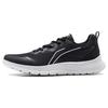 Li Ning Feather Abrasion Resistant Slip Resistant Low Top Running Shoes Men's Black White ARST065-3