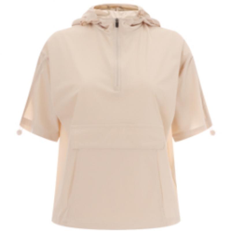 Shop   Women Hooded Half Zip OuTdoor T shirT whiTe Lb Wsh 425