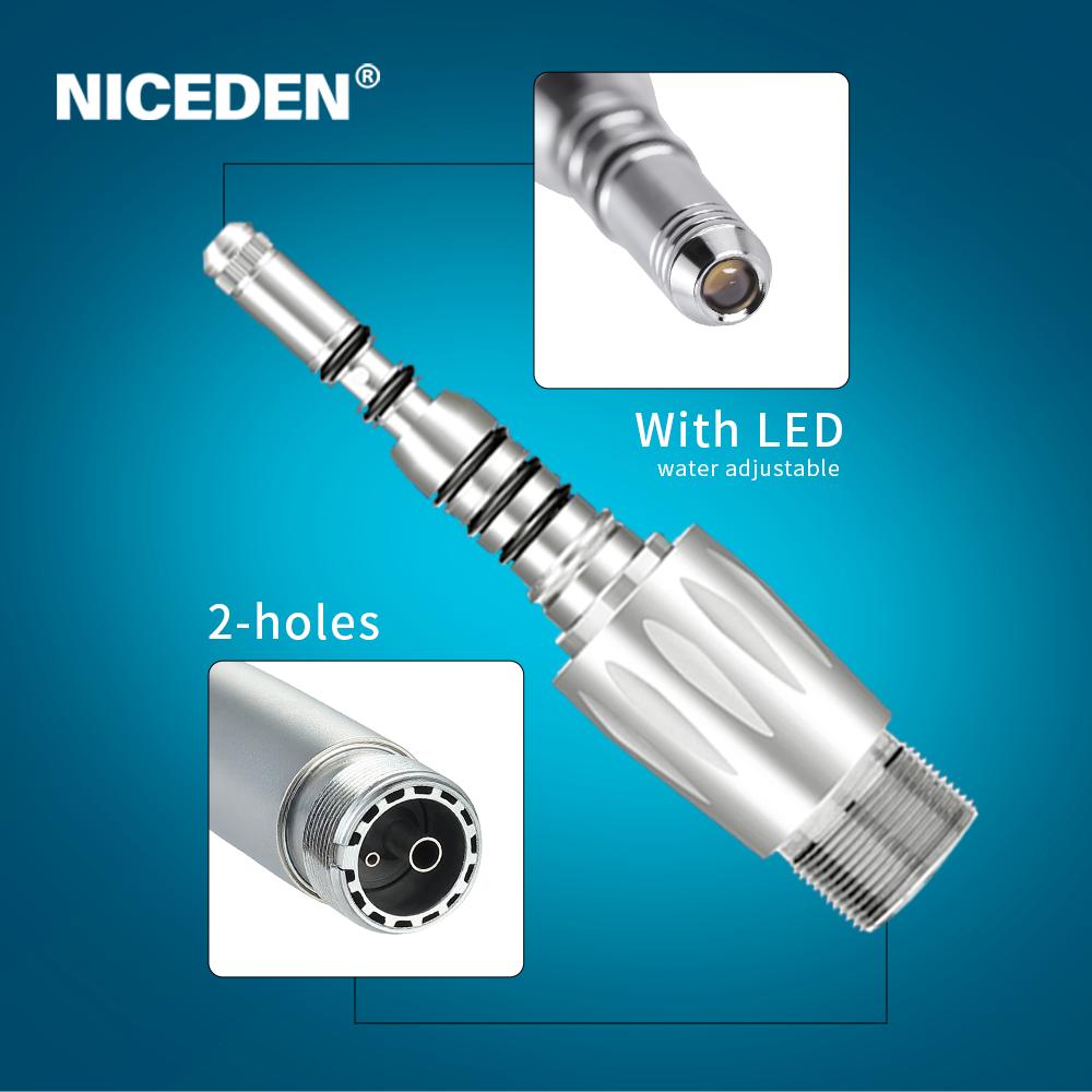 Dental 6 Hole Self Generator LED KVO Quick Coupling Spare Part Compatible High Speed Handpiece Dental Equipment with Fiber Optic