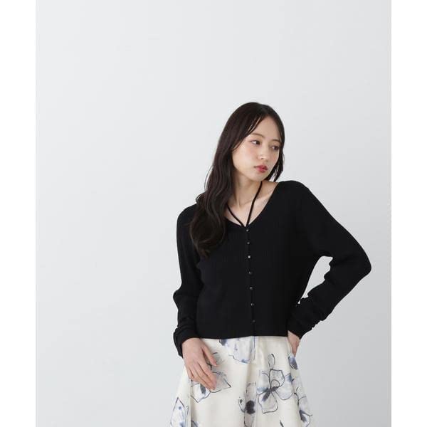 JILL by JILL STUART Sweater [Pre-order: Arrives mid- to late March] 2-Way Halter Cardigan Top, Women's, White