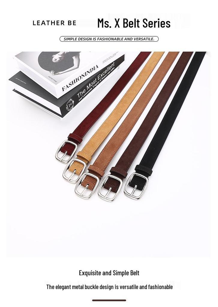 Women's Versatile Genuine Leather Belt - European & American Style for Summer Skirts