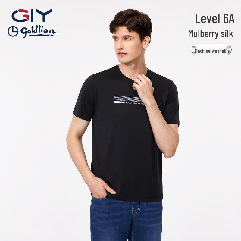 Goldlion Men s Silk Blend Short Sleeve Casual T-Shirt L