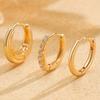 3 Paires de Boucles d'Oreilles Créoles Rondes Boucles d'Oreilles Mode Classiques avec Fermoir à Ressort Bijoux Polyvalents Empilables pour Femmes