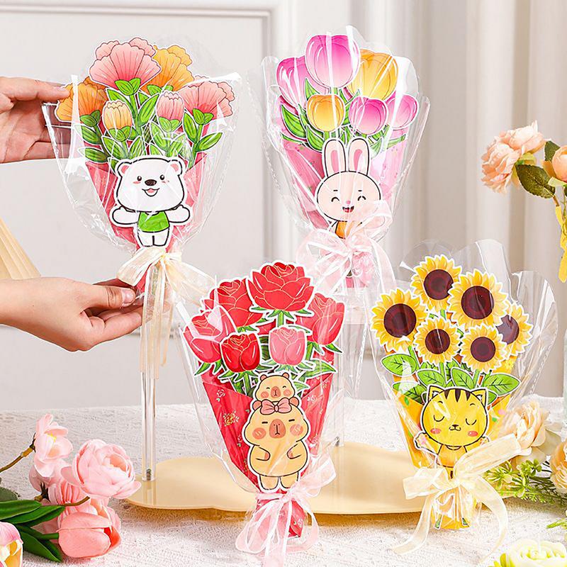 Creative Mother's Day Flowers Postcard Floral Card Making Kit Art Supplies for Aunt Nana Grandmom Wife Home School Classroom