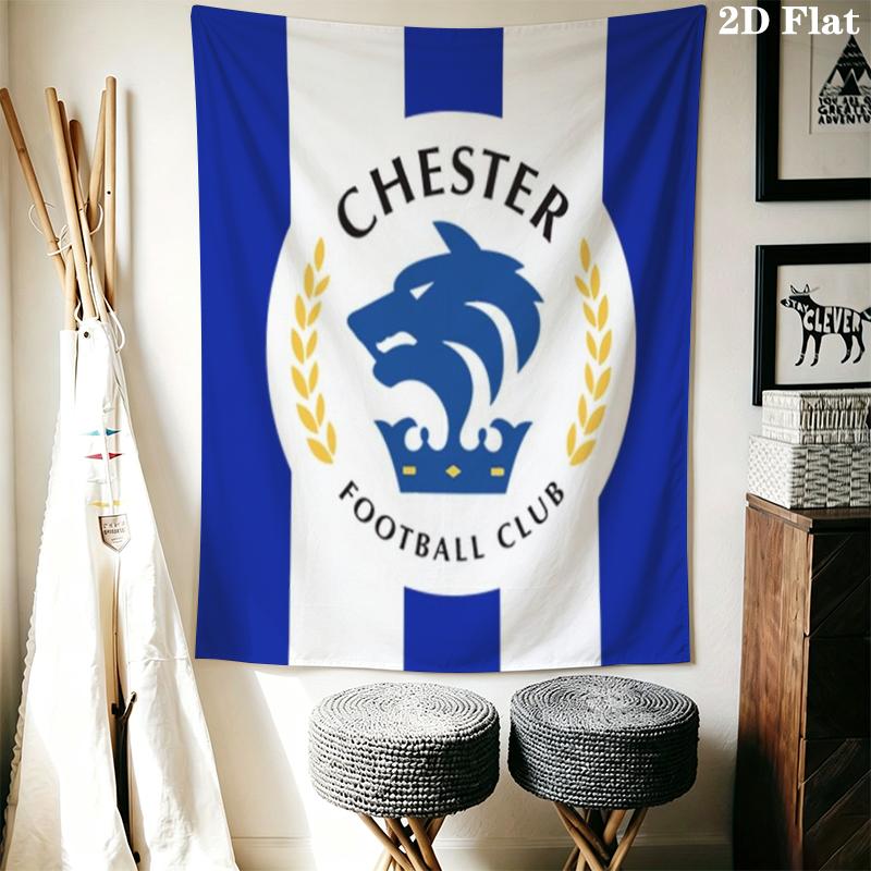 Chesterfield F.C Wall Tapestry Aesthetic Wall Hanging Printed Fabric Blanket Decorative Tapestries for Bedroom Living Room Home Decor