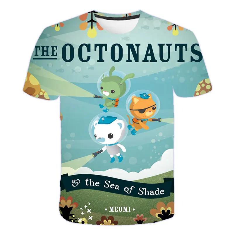 

Kidss Fashion 3D The Octonauts Printed Short-Sleeved Tops For Boys Girls Summer Short-Sleeved High-Quality Children s Clothes 100