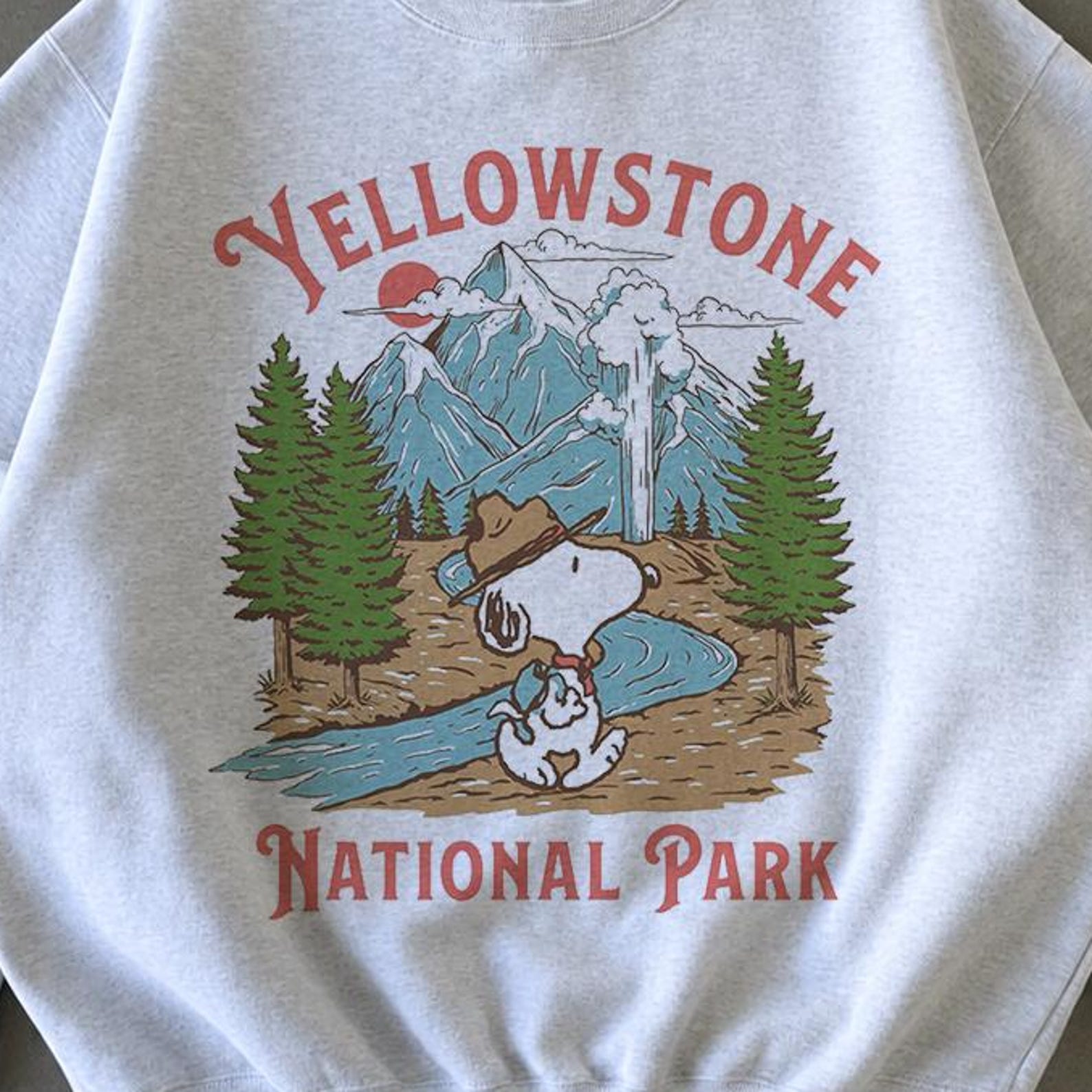 Yellowstone National Park Camping Shirt, Retro Mountain Graphic Tee, Outdoor Adventure Shirt, Nature Lover Gift, Vintage Wilderness Tee 2XL
