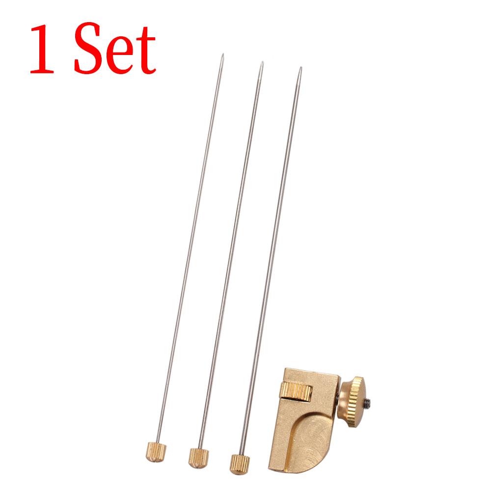 

1 комплект инструментов для вязания трубчатых мушек, адаптер из латуни и нержавеющей стали с иглами 3 размеров для трубчатых мушек, подходит для губок тисков для нахлыста золотистый