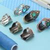 2Pcs Retro Metal Thimble Finger Tip Protector Ergonomic Finger Guards For Adult Beginner Hand Sewing Quilting Embroidery