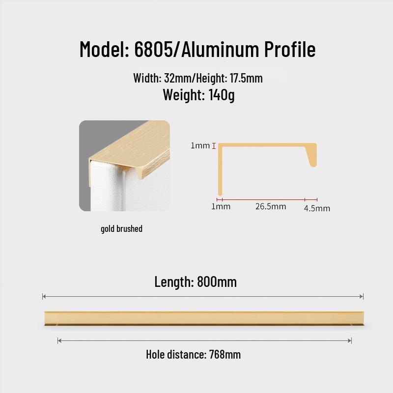 Modern Minimalist Black Invisible Handle for Cabinet Doors and Drawers