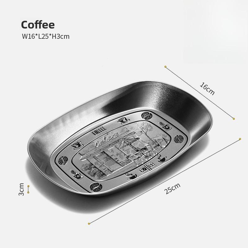 Outdoor Camping Fruit Tray European Retro Tinplate Metal Practical Snack Tray Fruit Basin Outdoor Tableware