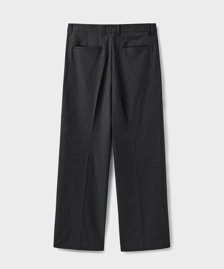 Beulaendideu Essential Wide Slacks [Charcoal Stripe]