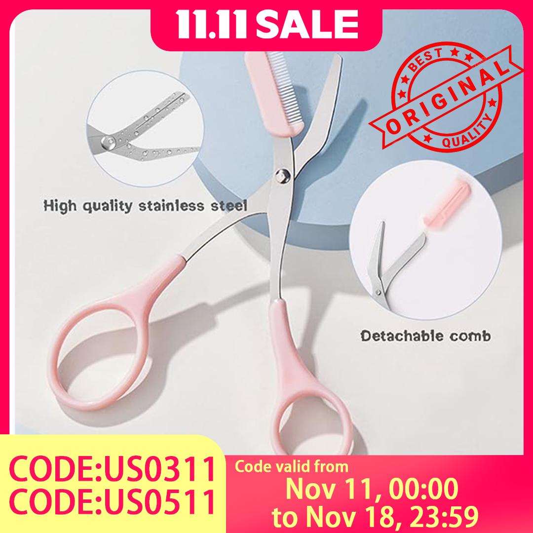 

2-Piece Eyebrow Grooming Set - Precision Scissors & Tweezers Kit - Perfect New Year Self-Care Gift for Women & Men United States