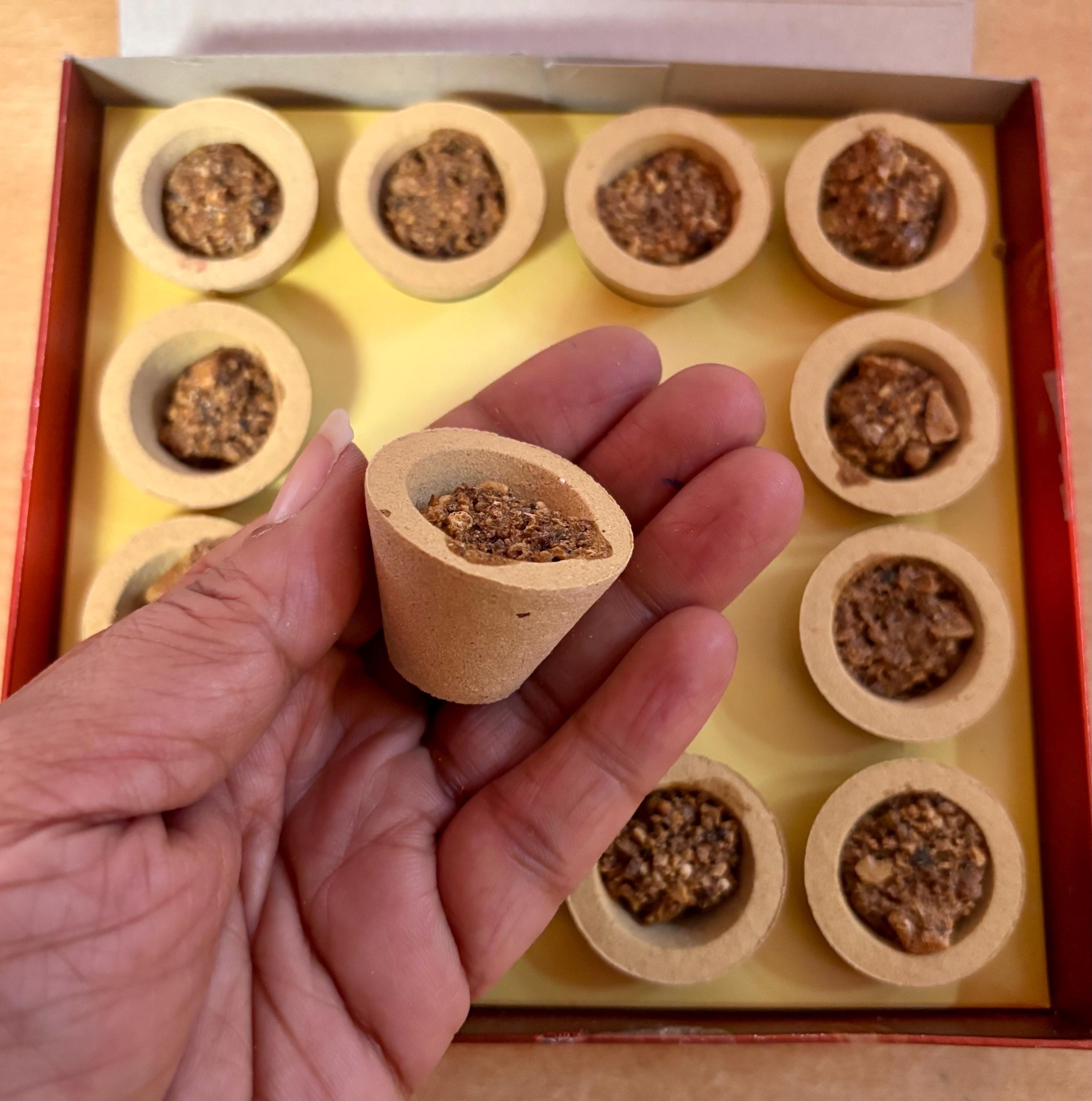 Indian Sambrani Dhoop Cups - Natural Meditation Incense, Handmade, Gugal Pack of 3