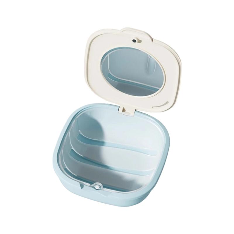 Compact Portable Retainers Case Holder for Invisible Aligners Hygienic Storage Box with Secure Lid Design