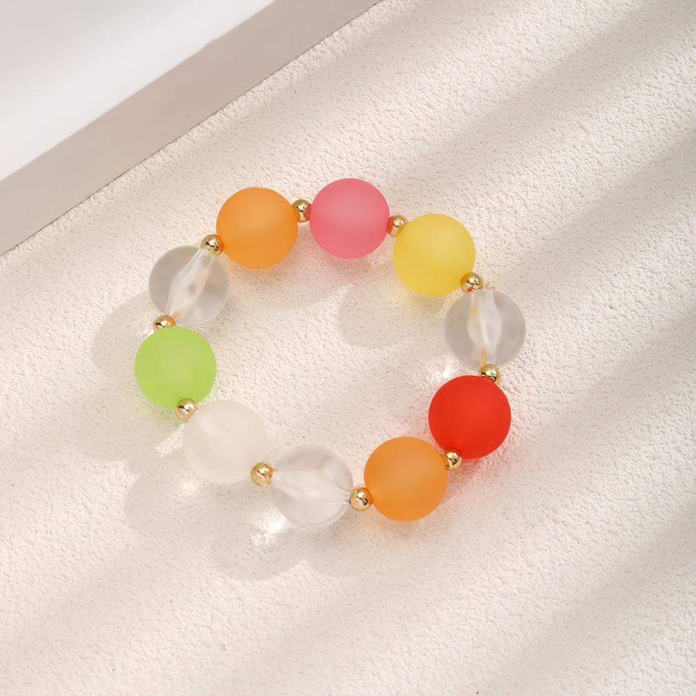 Sweet Cool Girl~ Color Dopamine Beaded Bracelet Women S Niche Design Light Luxury Premium Sense Clavicle Chain