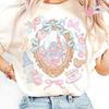 Coquette Bow Castle Shirt Magical Kingdom Girls Girls Journey Shirt Y2K Unisexs Fashion Leisure Sports TShirt