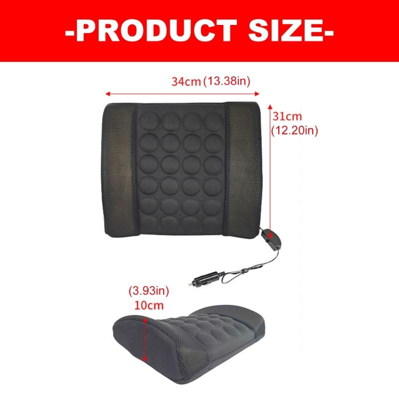 Automotive Massage Lumbar Pad with Memory Fill, Polypropylene Support Frame and Direct Vehicle Placement on Backrests