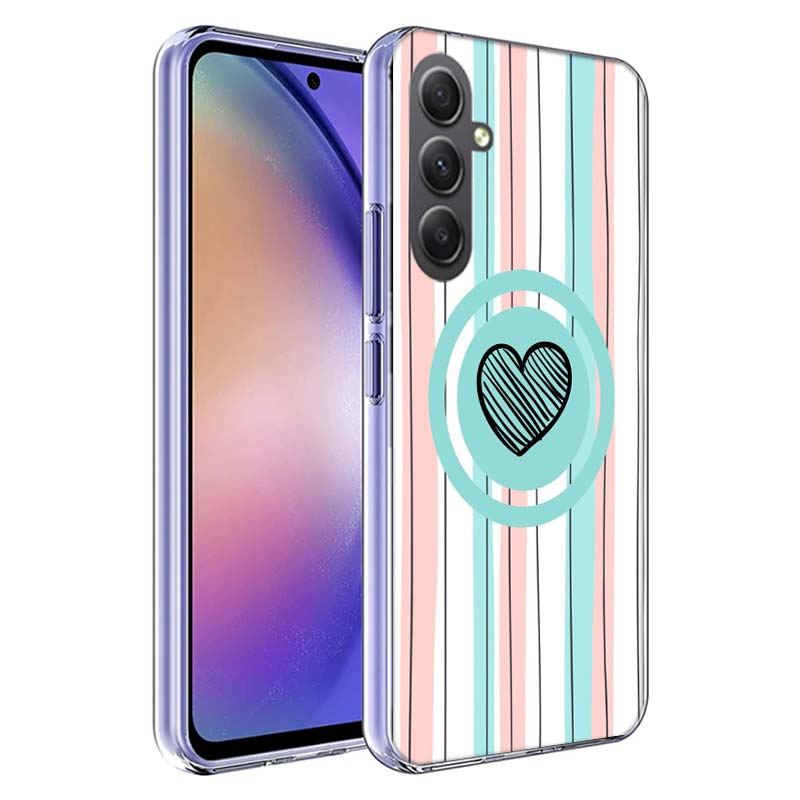 Rainbow Gradient Love Phone Case for Samsung A17 A37 A57 A07 A16 A26 A36 A56 A06 A02S A12 A22 A32 A52S A04S A14 A24 A34 A54 A03