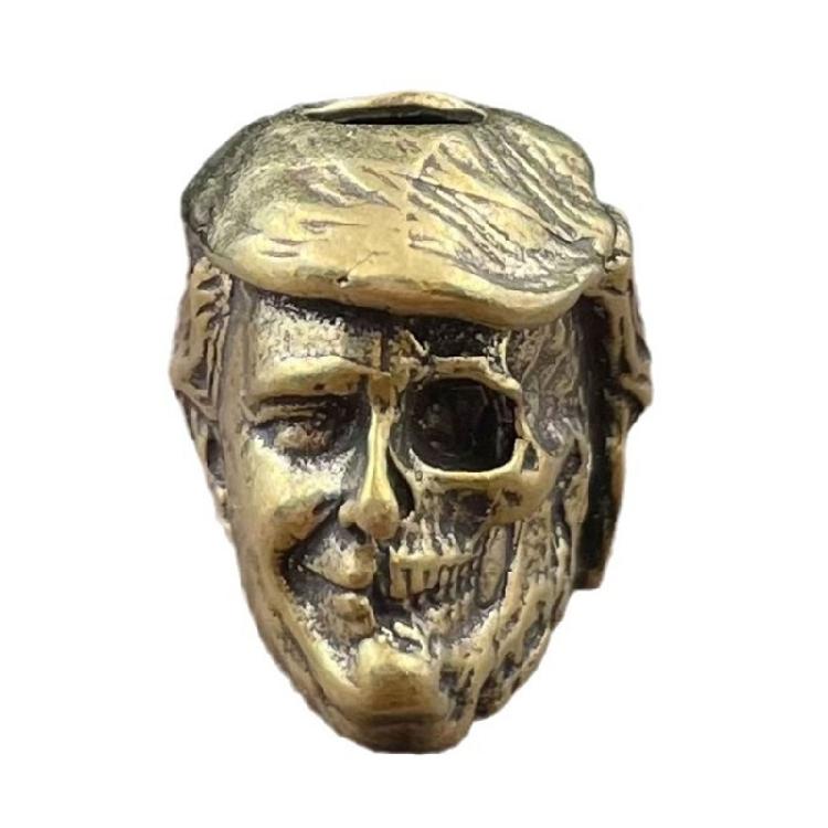 

Multipurpose Brass Skull Beads Jewelry Making Supplies Stylish Jewelry Pendant Lanyard Beads Suitable for Keychains золотий/латунний