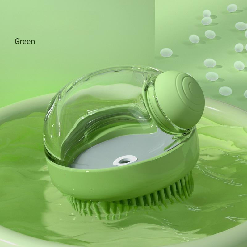 Pet Grooming Massage Shampoo Silicone Bristle Pet Bath Brush Dog Brush Haired Puppy Cat Plastic Bathing Tool Cleaning Supplies