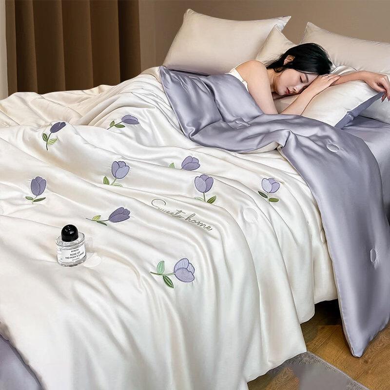 OLOEY Cool Silk Summer Quilt Set