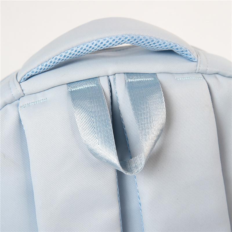 Cute Nylon Backpack for Women – Star Patch Design School Bag with Front Pocket for Everyday Use