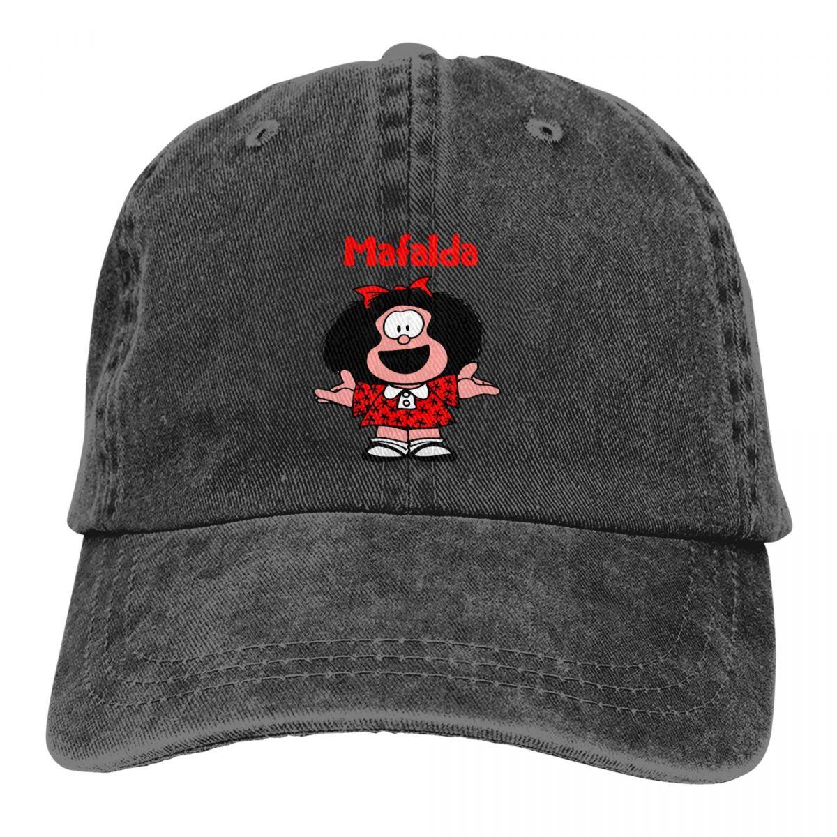 

Quino Posing In A Red Dress Baseball Caps Peaked Cap Mafalda Cartoon Sun Shade Hats for Unisex