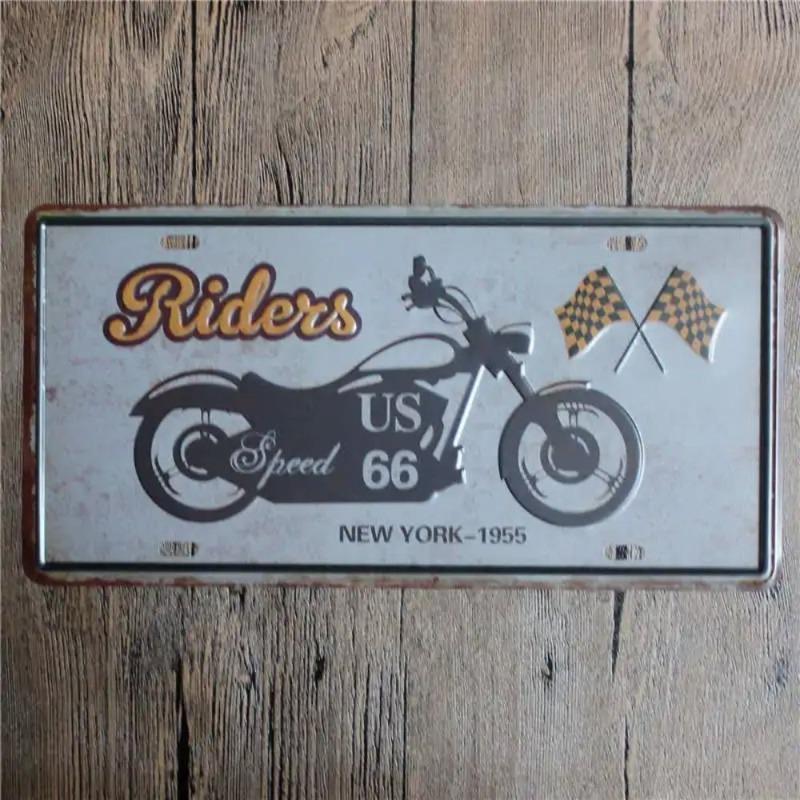 Retro Car 2D Metal Sign, Aluminum Wall Decor 15x30cm