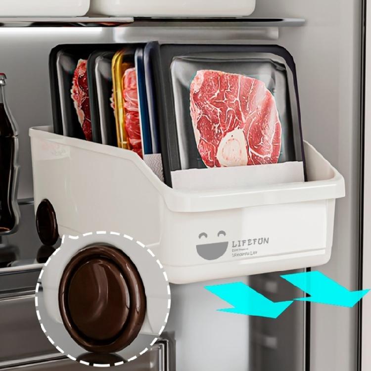 Slim Rolling Storage Container For Cabinets Easy Cleaning Surfaces Compact Vertical Space Saving Design