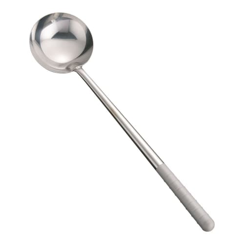 Endo Shoji Silver Small Chinese Ladle, Commercial Use, All Stainless Steel, Blasted Finish, ATYC103