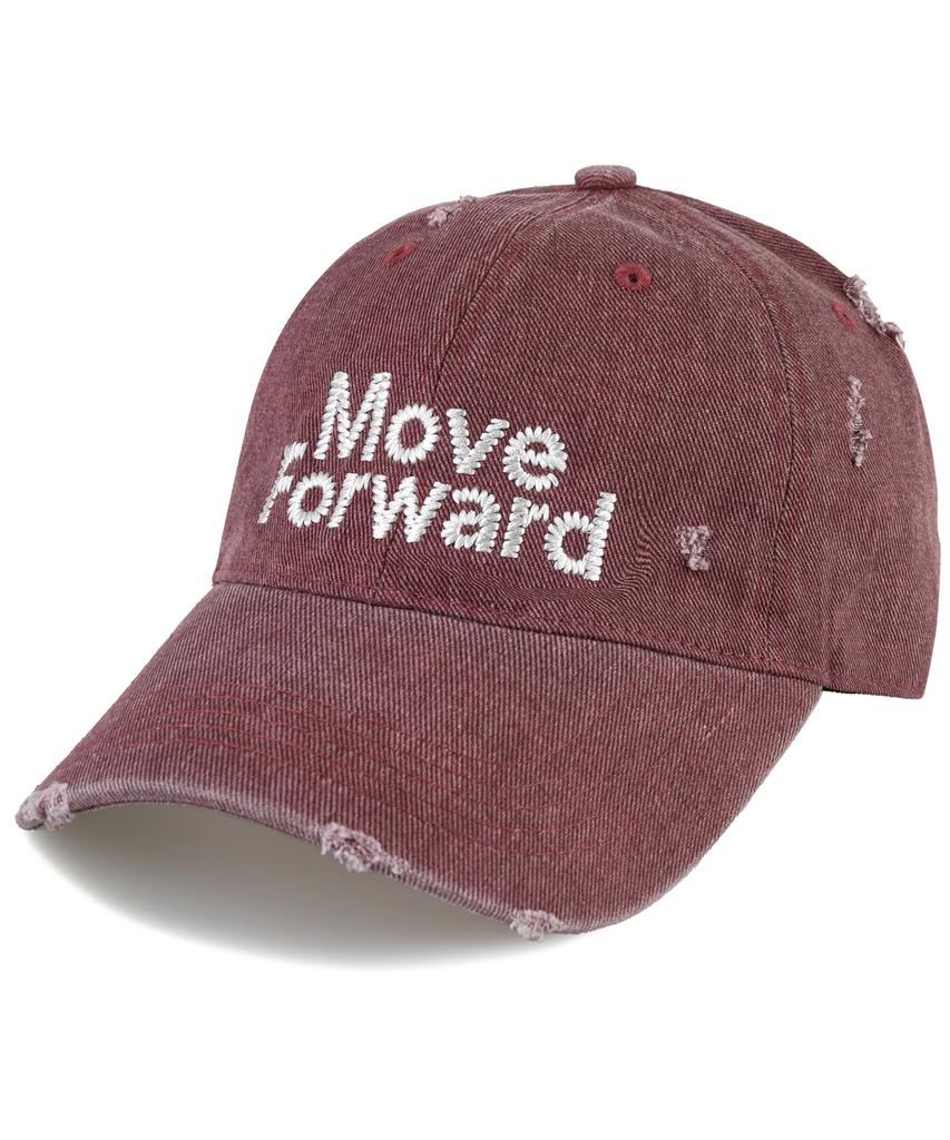 Wig Move Forward Damaged Ball Cap - Burgundy