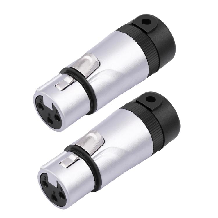 2PCS Auditory 3Pin Mic Connectors, Male And Female Plugs For Secure Soldering And Superior Sound