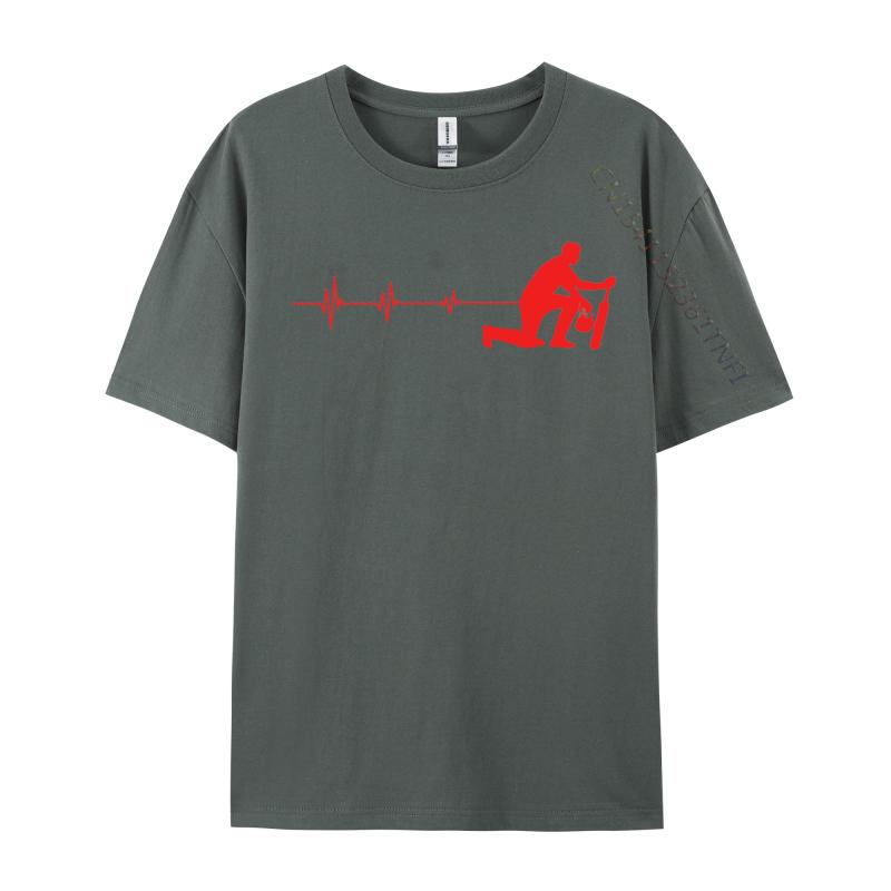 Heartbeat Tshirts Discount Camisa Simple Style Classic Cotton Printed Tops Tees 2024 Brand New Fashion Short Sleeve Tee Shirt