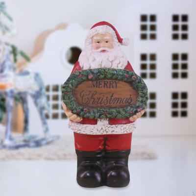 Christmas Resin Santa Claus Figurines, Sculpture, Decorative Party Ornament,