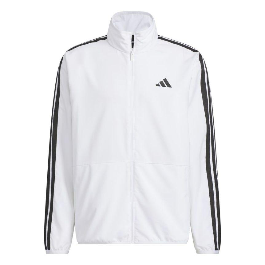 Adidas M MH 3S Cross Logo Stripe Sports Long Sleeve Jacket Men Jackets White JV7002 L