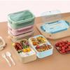 Compartment Lunch Box Portable Kids Students Office Bento Box With Fork and Spoon Microwave Food Storage Container for Picnic