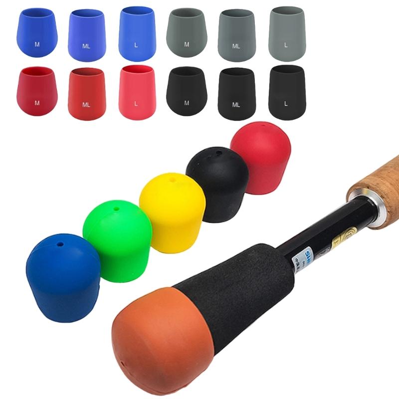 Silicone Rod Bottom Protector Fishing Rod Handle Protective Case Replacement Fishing Rod End Cover Butt Cushions Enduring
