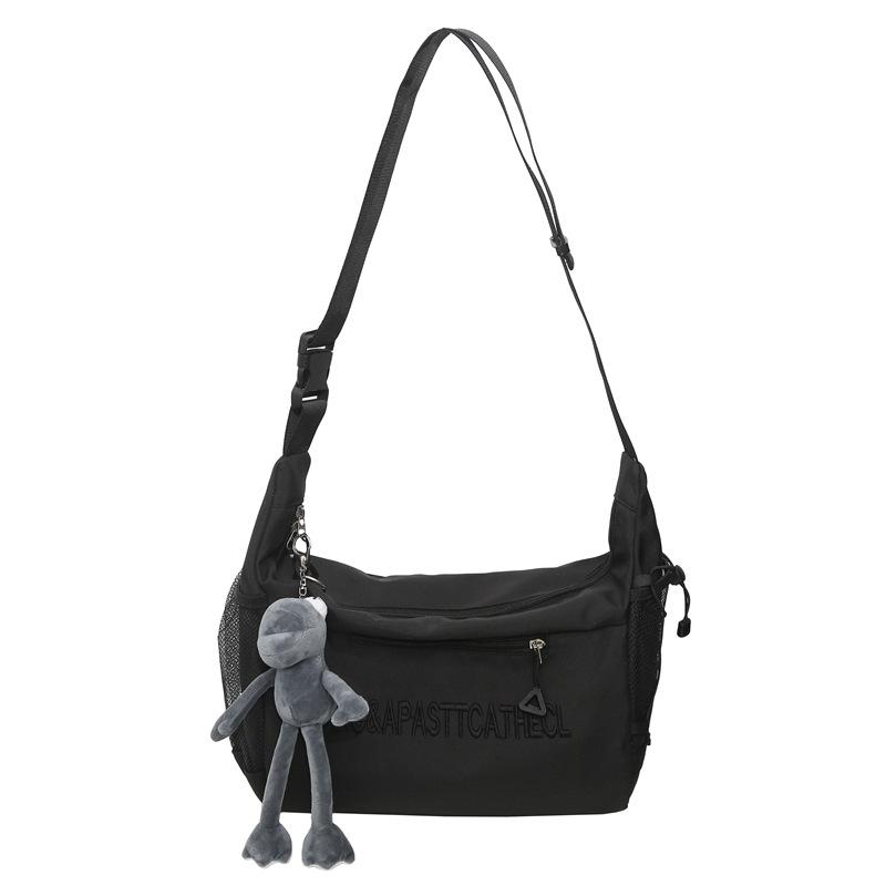 

Студенческая сумка-мессенджер, женская сумка через плечо большой емкости, мужская сумка-мессенджер чёрный