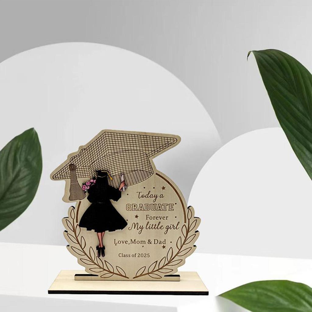 Graduation Sign Standing Wood Sign Photo Props Inspirational Home Decoration Celebration Event Seniors University College