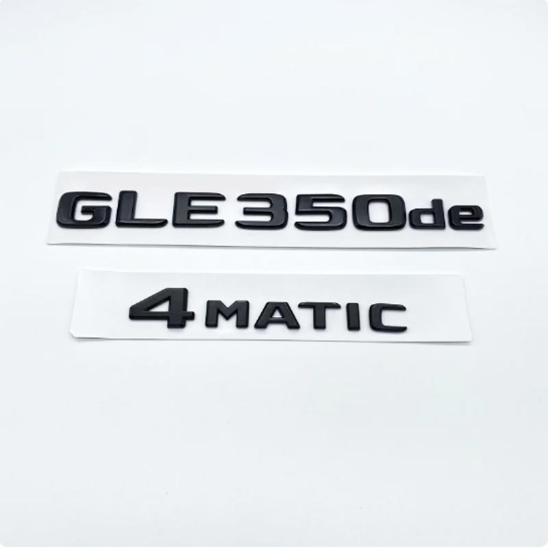 3D ABS Chrome Glossy Black Letters GLE350e GLE350de GLE500e 4Matic Emblem for Mercedes Benz W166 Car Trunk Logo Sticker