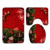 Christmas Bathroom Floor Mat Toilet Three-Piece Set