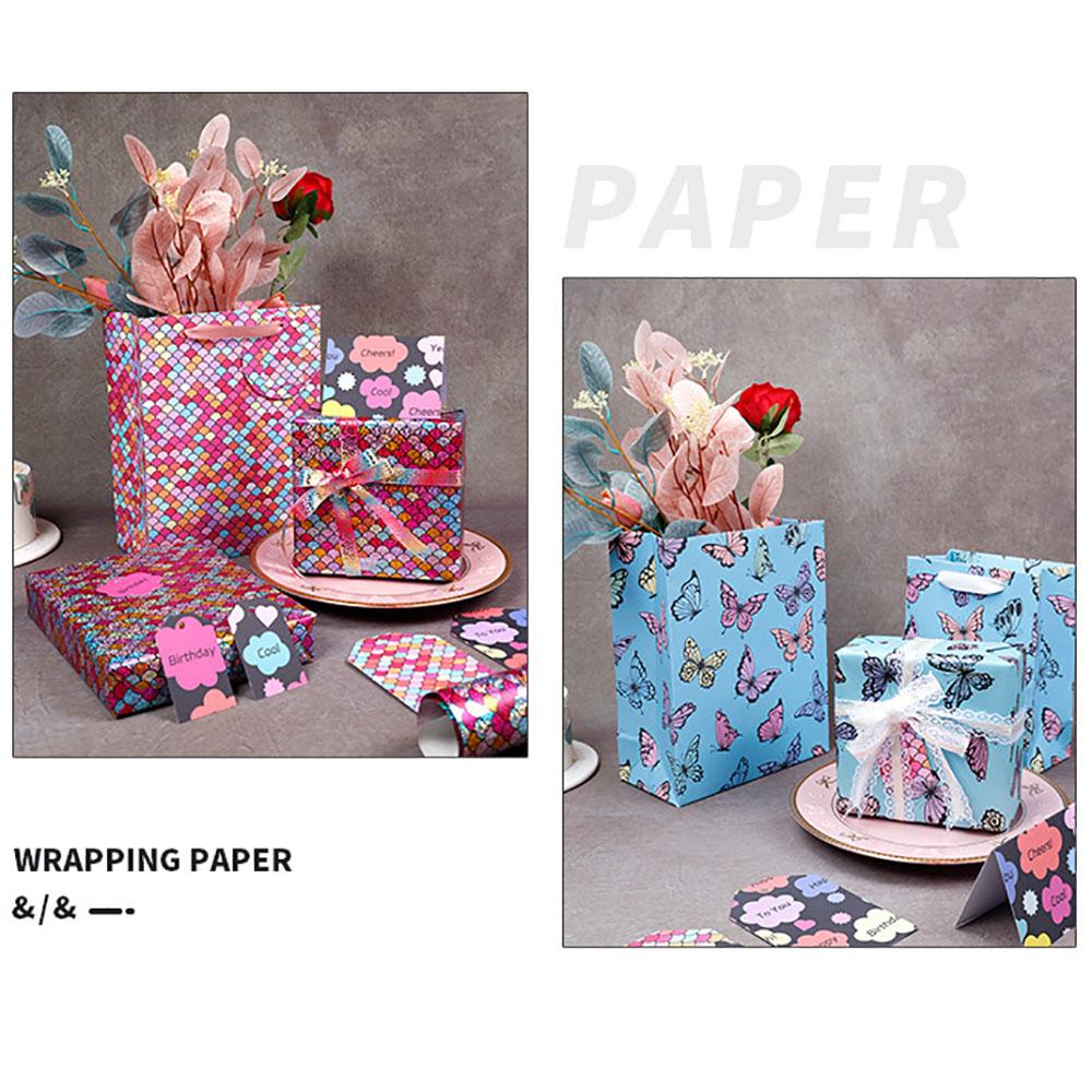 Laser Wrapping Paper Multicolor Decor Paper Gift Wrapping Paper Colorful For Gift Wrapping Gift Packaging Decorative Use