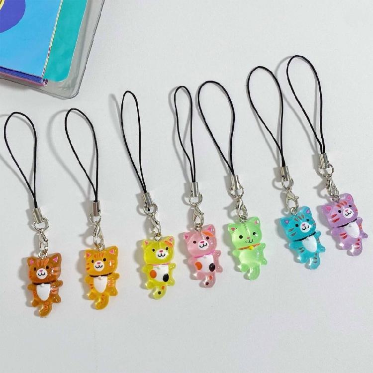 Creative Cat Keychain Soft Resin Key Holder Multifunctional Phone Charm Suitable for Everyday Use and Special Occasions